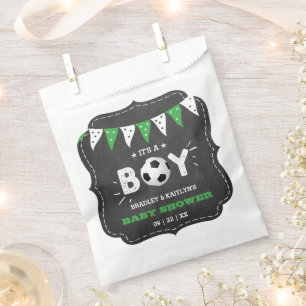 It's A Boy! Soccer Themed Co-ed Baby Shower Favour Bags