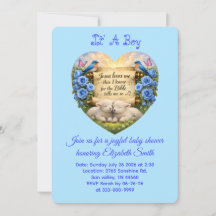 It's A Boy Soft Blue Baby Shower Invitation