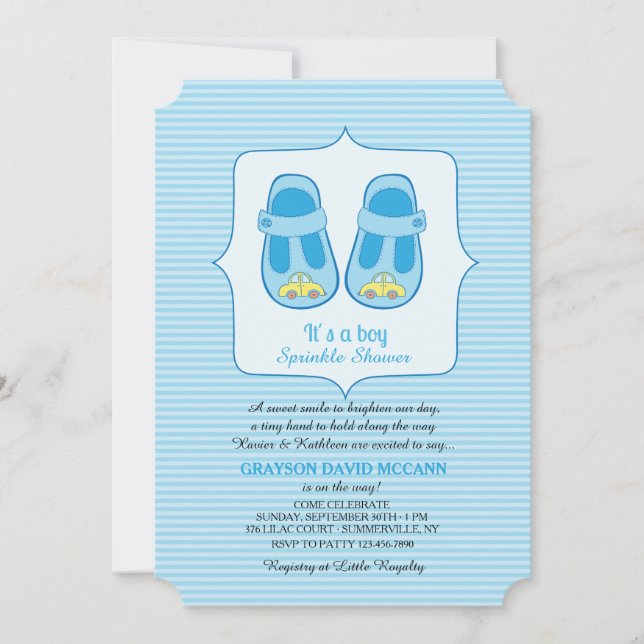 It's A Boy Sprinkle Baby Shower Invitation (Front)