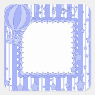 It's a boy square sticker