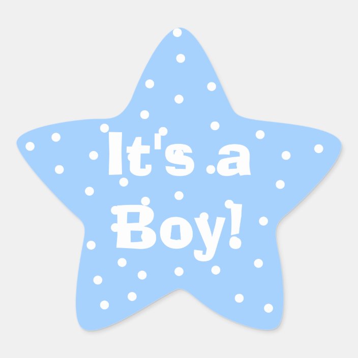 It's A Boy! Sticker Zazzle.co.uk