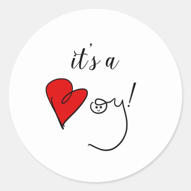 It's A Boy Sticker (Front)