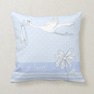It's a Boy Strok Bringing a Baby Pillow