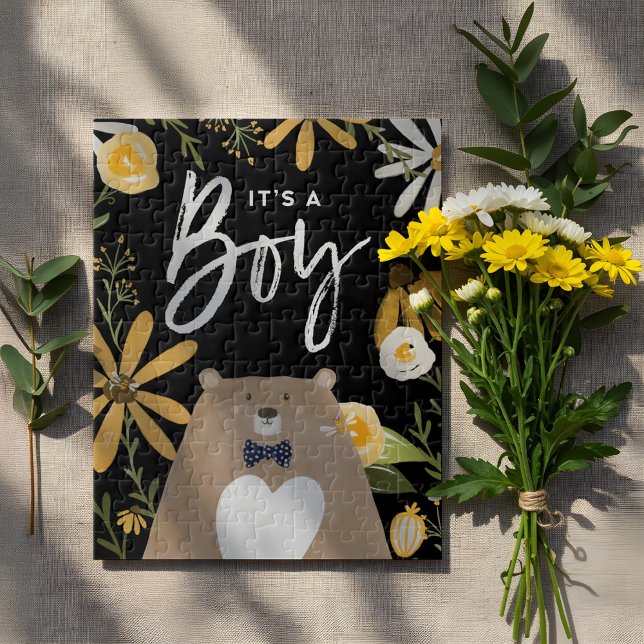 It's A Boy - Sweet Honey Bee & Bear Wildflowers Jigsaw Puzzle (It's A Boy - Sweet Honey Bee & Bear Wildflowers Jigsaw Puzzle)