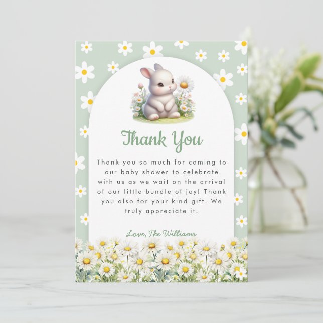 It's A Boy Teddy Bear Baby Shower Thank You Card (Standing Front)