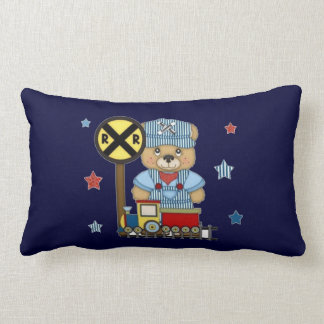 It's a Boy Teddy Bear Train Lumbar Cushion