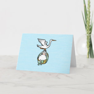 It's a Boy the Stork is Bringing Baby Announcement