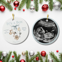 Its a Boy Ultrasound Pregnancy Announcement Baby