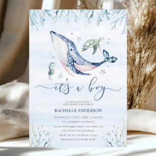 It's a Boy Under the Sea Baby Shower Invitation