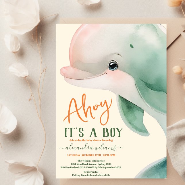 It's a Boy Under the Sea Baby Shower  Invitation (Creator Uploaded)