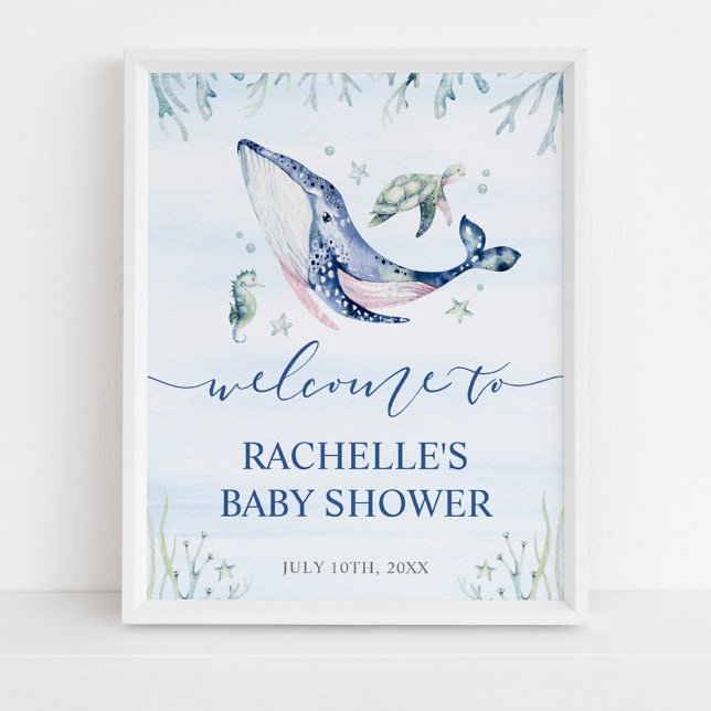 It's a Boy Under the Sea Baby Shower Welcome Poster (Creator Uploaded)