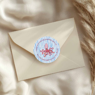 It's a Boy Under the Sea thank you Classic Round Sticker