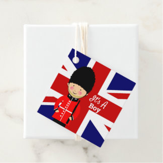 It's A Boy Union Jack Theme Baby Shower Favour Tags