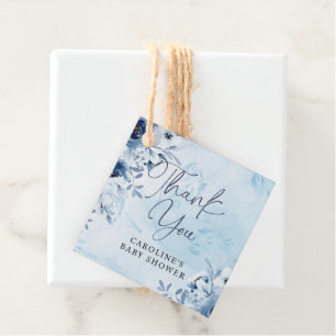 Its a Boy Watercolor Blue Baby Shower Thank You  Favour Tags