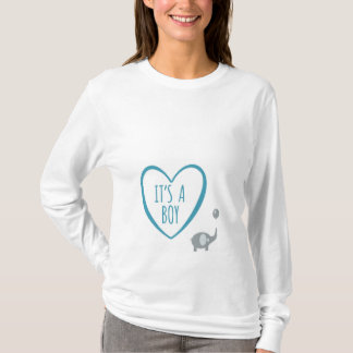 It's A BOY with Elephant Maternity Shirt