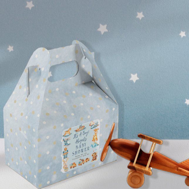 It's A Boy Wooden | Stuffed Toys Baby Shower Favour Box (Creator Uploaded)