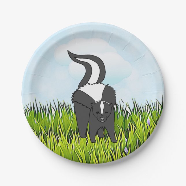 It's a Boy, Woodland Creatures Baby Shower Party Paper Plate (Front)