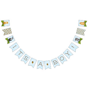 It's a Boy, Woodland Themed Baby Shower Banner