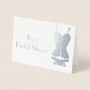 It's a Bridal Shower Silver Foil Card