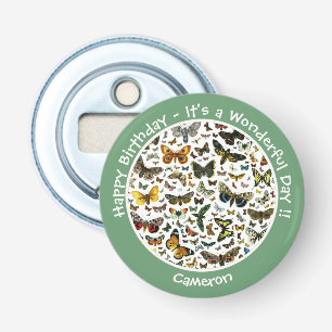 It's a Butterfly Birthday, Collage Items for Party Bottle Opener
