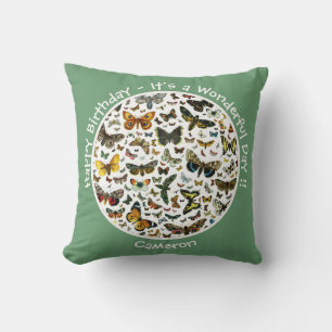 It's a Butterfly Birthday, Collage Items for Party Cushion