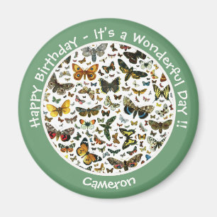 It's a Butterfly Birthday, Collage Items for Party Magnet