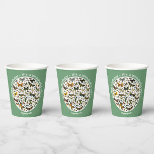 It's a Butterfly Birthday, Collage Items for Party Paper Cups