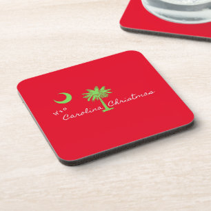 It's A Carolina Christmas South Carolina Holiday  Coaster