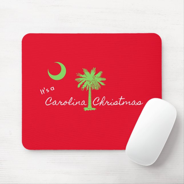 It's A Carolina Christmas South Carolina Holiday  Mouse Mat (With Mouse)