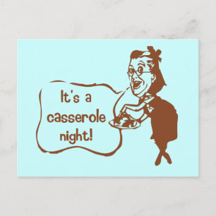 It's a Casserole Night Postcard