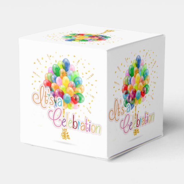 It's A  Celebration  Favour Box (Back Side)