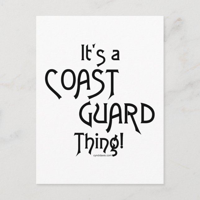 It's a Coast Guard Thing! Postcard (Front)