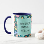 It's a Colourful Baby Shower Dark Personalised Mug<br><div class="desc">Give family the gift of your new baby with this personalised mug. Add your own image and birthday information to the design before you send it off to Grandma.</div>