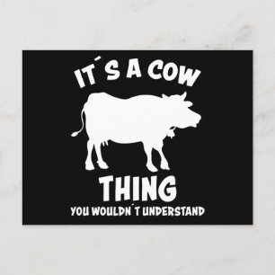 Its A Cow Thing Funny Saying Cows Farmers Gift Postcard