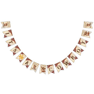 It's a cowboy baby shower custom name  bunting 