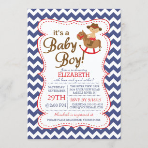 It's a COWBOY Boys Baby Shower Invitation