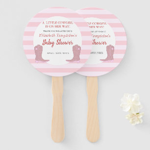It's a Cowgirl Country Baby Shower Fans