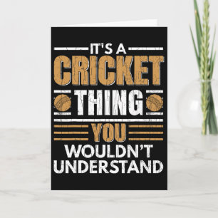 It's A Cricket Thing Funny Player Coach Sports Gra Card