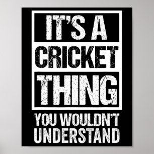 It's A Cricket Thing You Wouldn't Understand Fan A Poster