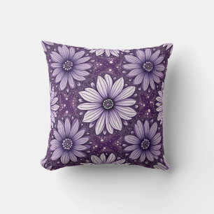 It's a cushion with a bright floral pattern on a p