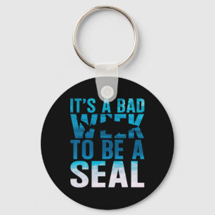 Its A D Week To Be A Seal Shark Lover Ocean Animal Key Ring