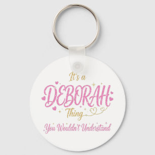 It's A Deborah Thing Pink Gold Women Gift Key Ring