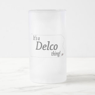 Its a DELCO thing! Frosted Glass Beer Mug