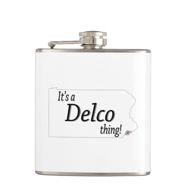 Its a DELCO thing! Hip Flask (Front)