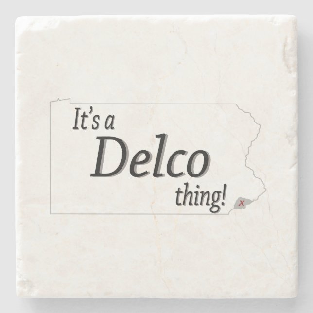Its a DELCO thing! Stone Coaster (Front)