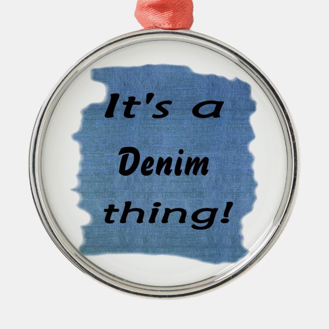 It's a denim thing! metal tree decoration (Front)