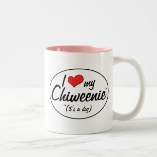 It's a Dog! I Love My Chiweenie Two-Tone Coffee Mug