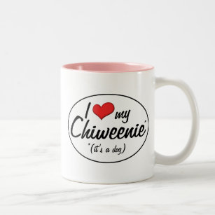 It's a Dog! I Love My Chiweenie Two-Tone Coffee Mug