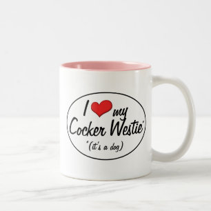 It's a Dog! I Love My Cocker Westie Two-Tone Coffee Mug