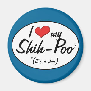 It's a Dog! I Love My Shih-Poo Magnet